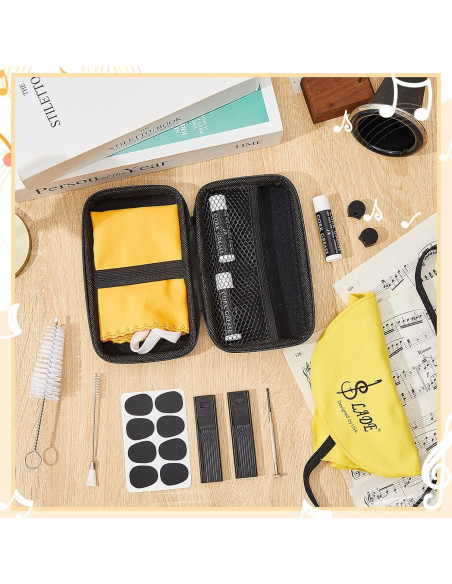 Kit de Limpieza para Clarinete Boao 23 Piezas Amarillo