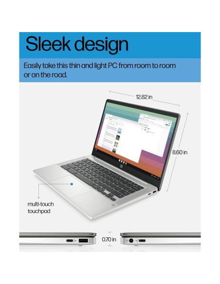 HP Chromebook 14a-na0226nr, Intel Celeron, 4GB RAM, 64GB