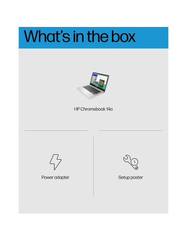 HP Chromebook 14a-na0226nr, Intel Celeron, 4GB RAM, 64GB