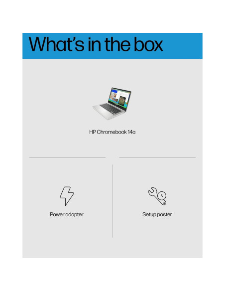 HP Chromebook 14a-na0226nr, Intel Celeron, 4GB RAM, 64GB