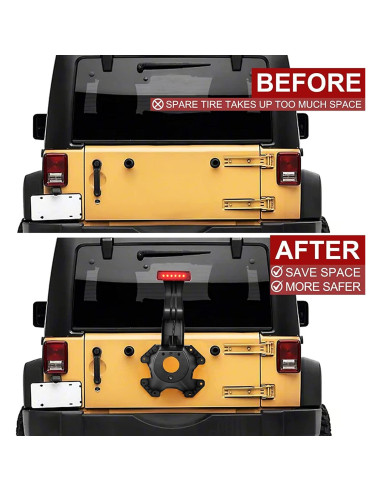 Soporte de Montaje para Neumático de Repuesto TEMSONE Rojo