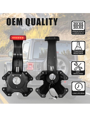 Soporte de Montaje para Neumático de Repuesto TEMSONE Rojo