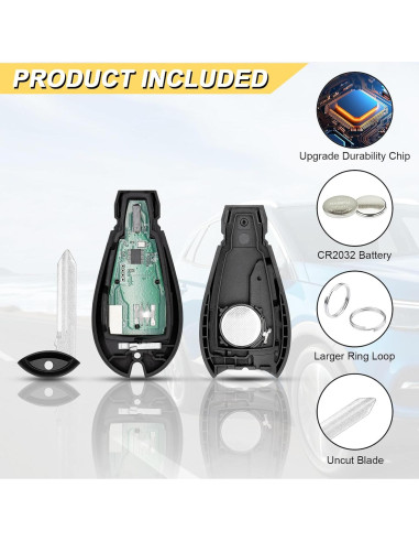 Control Remoto Llave Dodge Challenger 2008-2014 2 Pcs