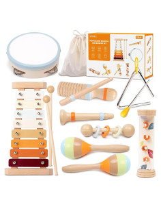 Conjunto de Instrumentos Musicales MTTIERY 8 Piezas para Niños