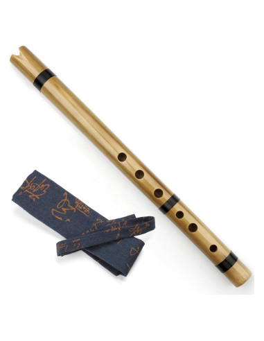 Flauta de Bambú Vertical India Clarinete Quena Clave G