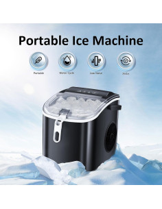 Máquina de Hielo Portátil Antarctic Star 11,79 kg/24H Negra 2