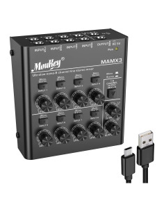 Mezclador de Audio Moukey MK0150 8 Canales Bajo Ruido