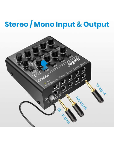 Mezclador de Audio Moukey MK0150 8 Canales Bajo Ruido