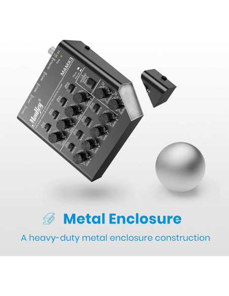 Mezclador de Audio Moukey MK0150 8 Canales Bajo Ruido