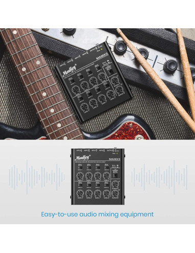 Mezclador de Audio Moukey MK0150 8 Canales Bajo Ruido