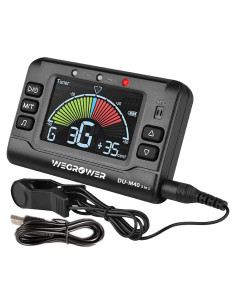 Metrónomo Afinador Recargable MetroTuner 3 en 1 para Guitarra