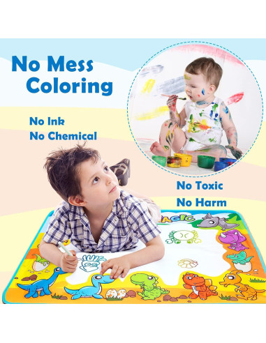 Alfombra de Dibujo de Agua FREE TO FLY - Dinosaurios 87.6x56.8 cm