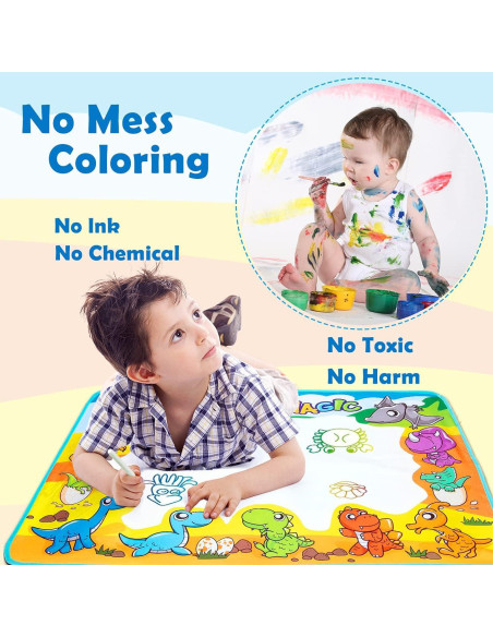 Alfombra de Dibujo de Agua FREE TO FLY - Dinosaurios 87.6x56.8 cm