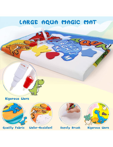 Alfombra de Dibujo de Agua FREE TO FLY - Dinosaurios 87.6x56.8 cm