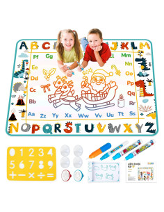 Alfombra de Dibujo con Agua TECJOE 99x79 cm para Niños