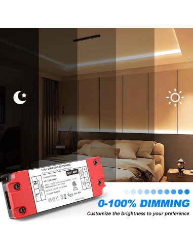 Controlador LED 48W 24V Inexaccessories 5 en 1 Regulable