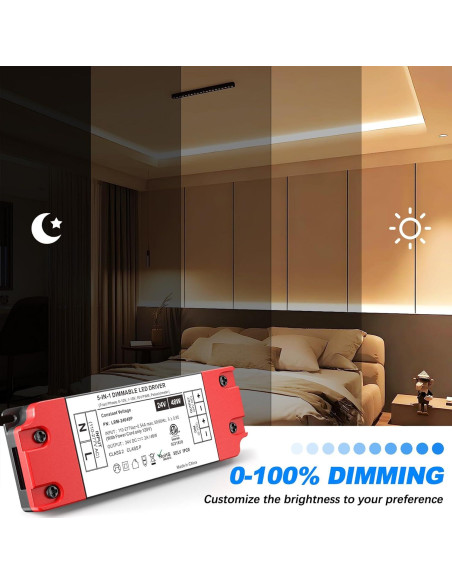 Controlador LED 48W 24V Inexaccessories 5 en 1 Regulable