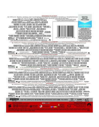 Transformers Colección 5 Películas 4K Ultra HD Digital