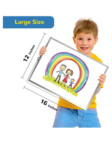 Pizarra Blanca Magnética ABERLLS 40x30 cm Doble Cara con Soporte