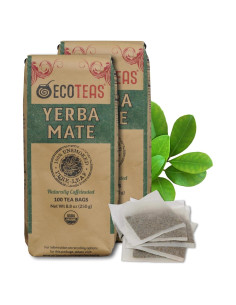 Yerba Mate Orgánica ECOTEAS - 100 Bolsas Sin Humo 249.48 g