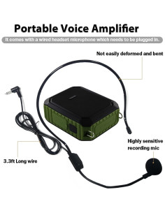 Amplificador de Voz Portátil SHIDU 18W con Micrófono 2