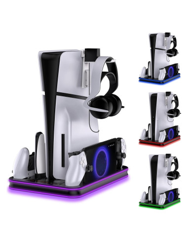 Soporte Enfriamiento PS5 JYS con Carga Doble y RGB