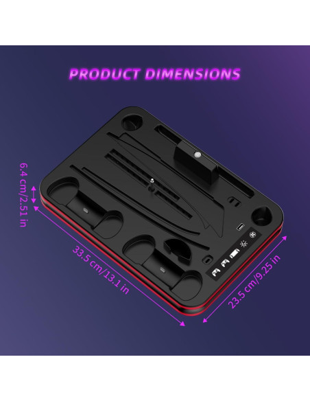 Soporte Enfriamiento PS5 JYS con Carga Doble y RGB