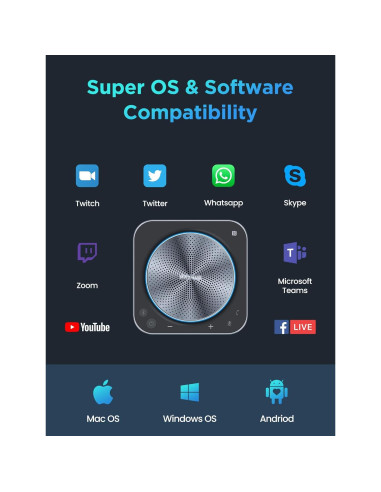 Altavoz de Conferencia Enther&MAXHUB BM35 8 Micrófonos 360