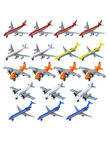 YongnKids Paquete de 18 Juguetes de Aviones de Metal 10 cm