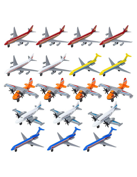 YongnKids Paquete de 18 Juguetes de Aviones de Metal 10 cm
