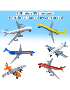 YongnKids Paquete de 18 Juguetes de Aviones de Metal 10 cm 2