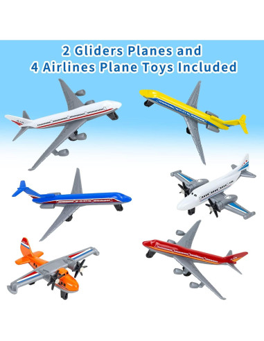 YongnKids Paquete de 18 Juguetes de Aviones de Metal 10 cm