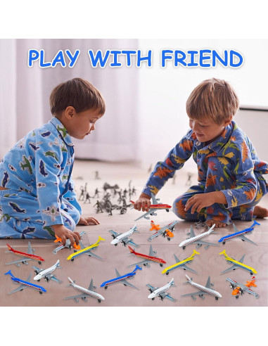YongnKids Paquete de 18 Juguetes de Aviones de Metal 10 cm