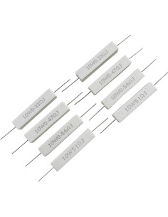 Kit de Resistores de Cemento MOKMMKIT 10W 50 Piezas 0.05-100 Ohm 2