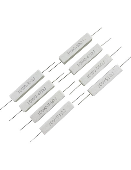 Kit de Resistores de Cemento MOKMMKIT 10W 50 Piezas 0.05-100 Ohm