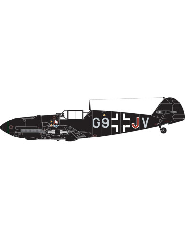 Kit de Modelo Airfix Messerschmitt Bf109E-4 1:48 Multicolor