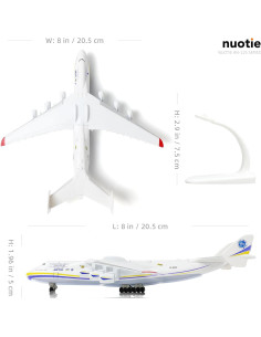 Modelo de Avión Antonov AN-225 NUOTIE 1/400 Metal Ucraniano 2
