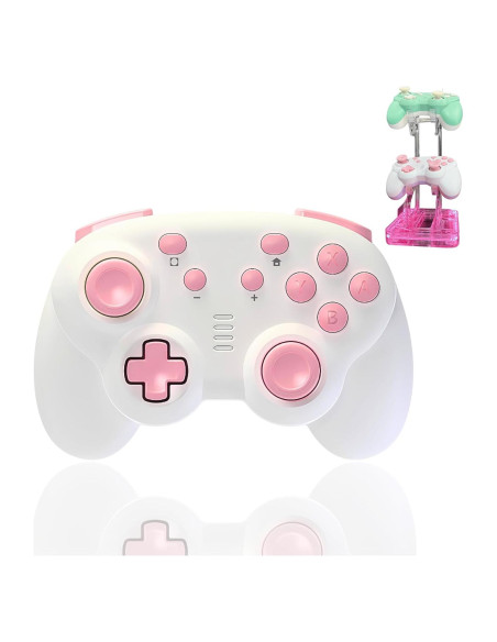 Controlador Inalámbrico TurbX Mini Mate Rosa para Switch y PC