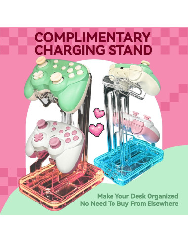 Controlador Inalámbrico TurbX Mini Mate Rosa para Switch y PC