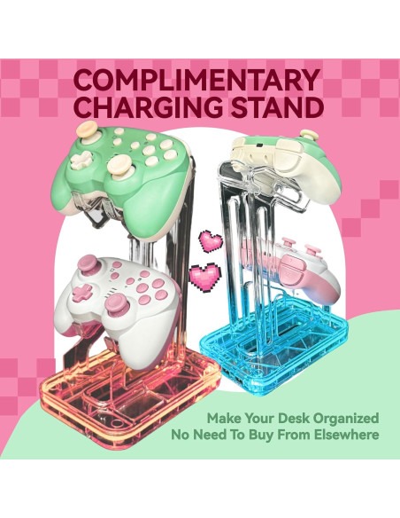 Controlador Inalámbrico TurbX Mini Mate Rosa para Switch y PC