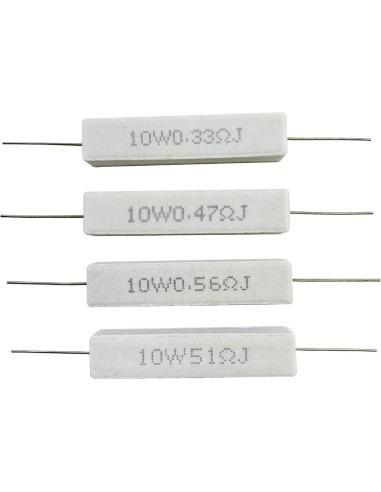 Kit de Resistores de Cemento MOKMMKIT 10W 50 Piezas 0.05-100 Ohm