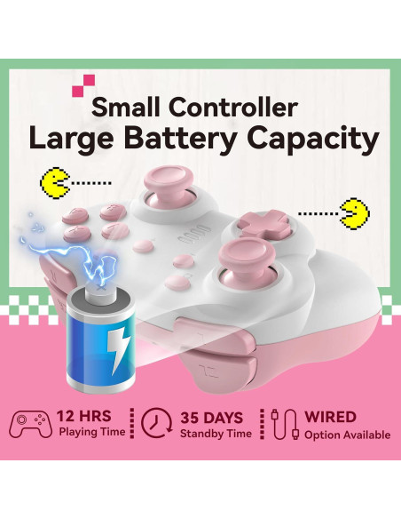 Controlador Inalámbrico TurbX Mini Mate Rosa para Switch y PC