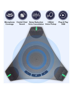 Altavoz y Micrófono USB PolaTab Q95mini 360 para Conferencias 2