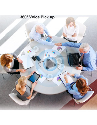 Altavoz y Micrófono USB PolaTab Q95mini 360 para Conferencias