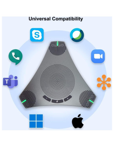 Altavoz y Micrófono USB PolaTab Q95mini 360 para Conferencias