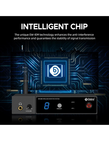 Sistema Monitoreo Inalámbrico D Debra ER-280 UHF 1 Receptor