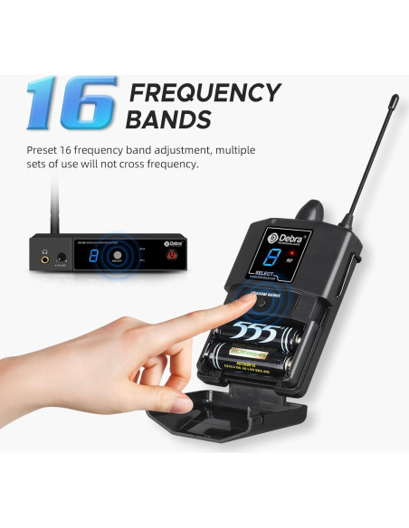 Sistema Monitoreo Inalámbrico D Debra ER-280 UHF 1 Receptor