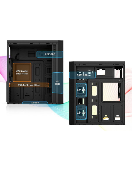 Caja de Computadora Zalman T6 ATX con Ventilador 120mm