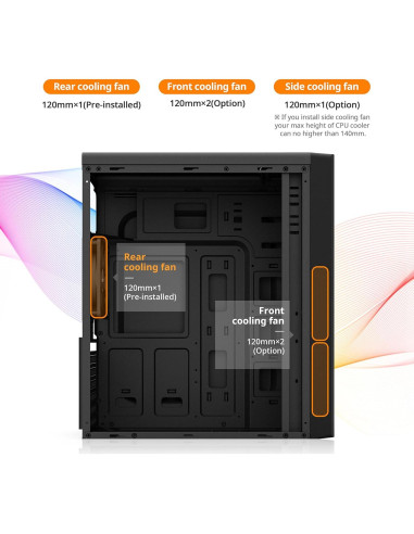 Caja de Computadora Zalman T6 ATX con Ventilador 120mm