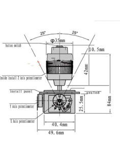 Joystick Potenciómetro 10K SaiDian SD082 para Control Automático 2
